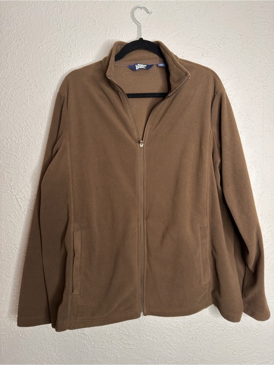 Lands' End Jackets & Blazers - Lands' End Brown Lightweight Full-Zip Jacket